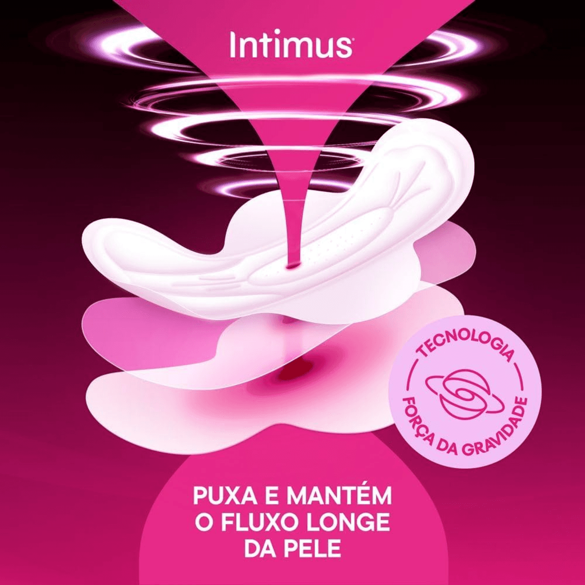 Absorvente Noturno Seca com Abas Intimus 8 Unidades - Imagem 3