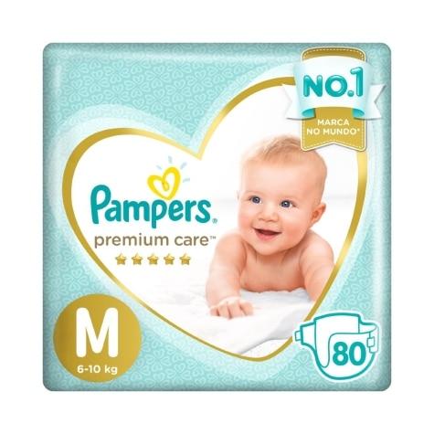 Fralda Pampers Premium Care M 80 Unidades - Imagem 1