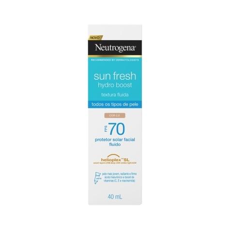Protetor Solar Facial Neutrogena Sun Fresh Hydro Boost FPS 70 Cor 2.0 40ml - Imagem 1