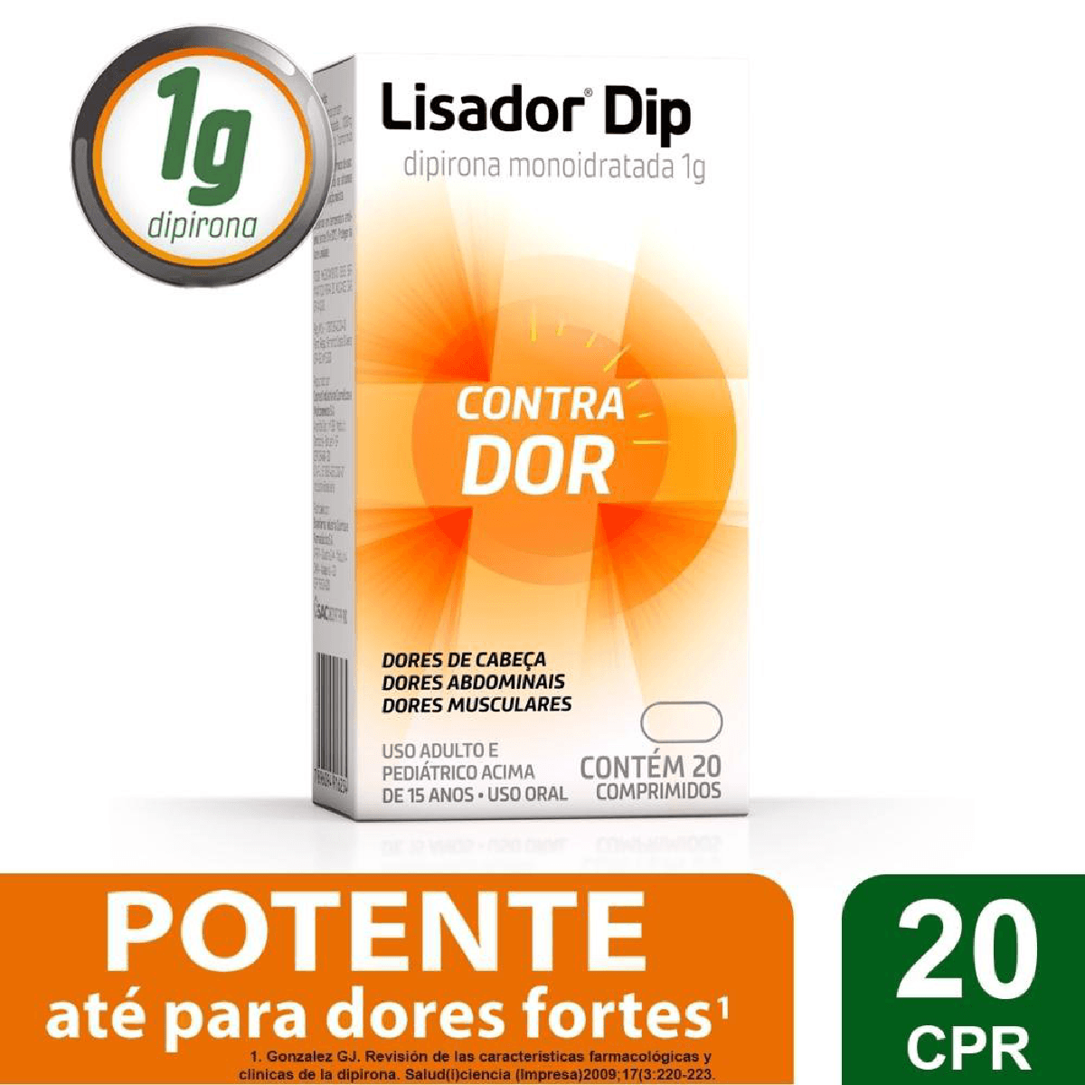 Lisador Dip 1g 20 Comprimidos - Imagem 1