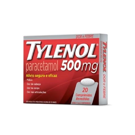 Tylenol 500mg 20 Comprimidos Revestidos - Imagem 1