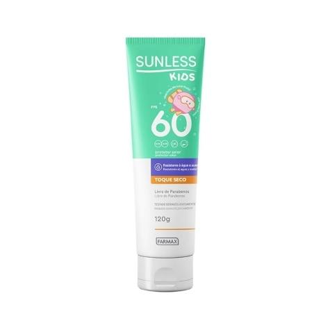 Protetor Solar Corporal Sunless Kids Toque Seco FPS60 120g - Imagem 1