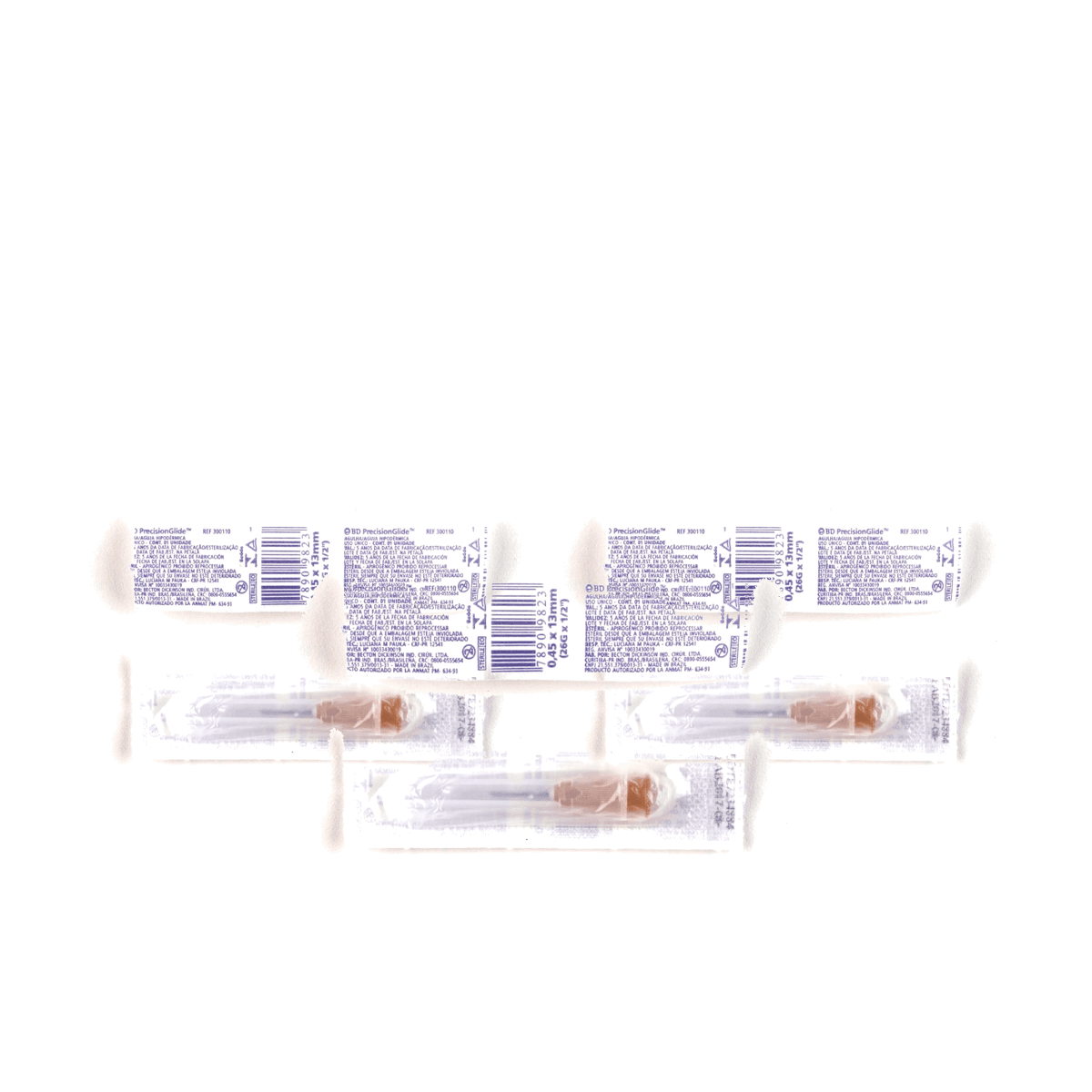 Kit 3 Unidades Agulha Descartável BD 0,45X13mm - Imagem 1