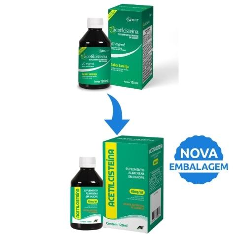 Acetilcisteína Xarope 40mg/ml Geovit Sabor Laranja 120ml - Imagem 2