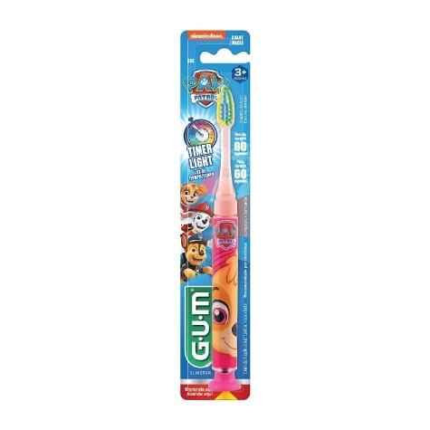Escova Dental Infantil G.U.M Patrulha Canina Timer Light 3+ Macia - Imagem 1