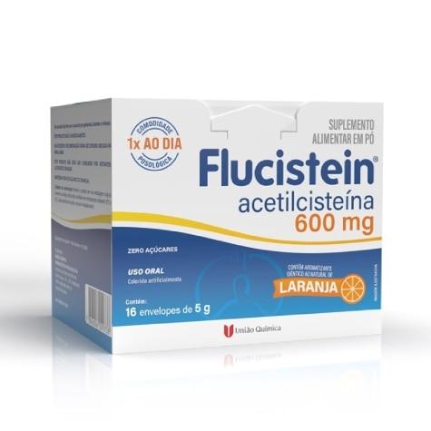 Flucistein Sabor Laranja 600mg 16 Sachês - Imagem 1