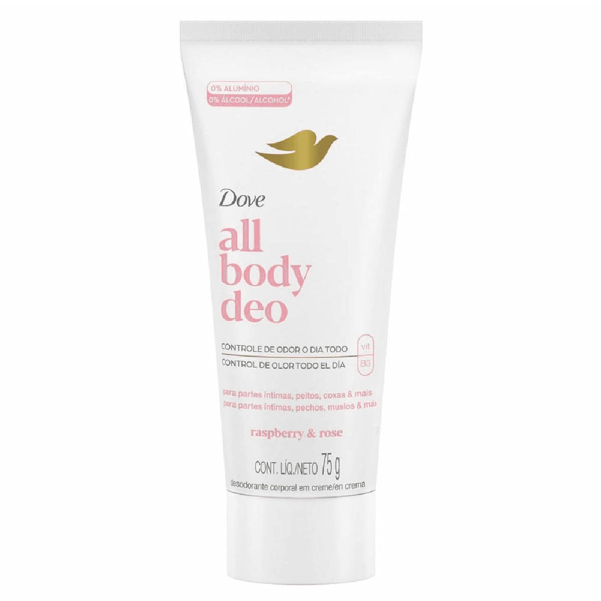 Desodorante Creme Dove All Body Deo Raspberry & Rose 75g - Imagem 1