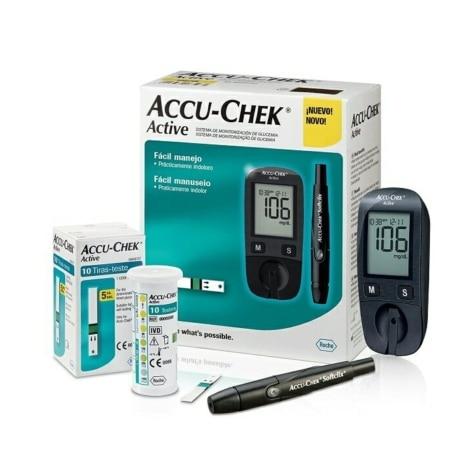 Monitor de Glicemia Accu-Chek Active + Tiras 10 Unidades + 1 Lancetador - Imagem 2