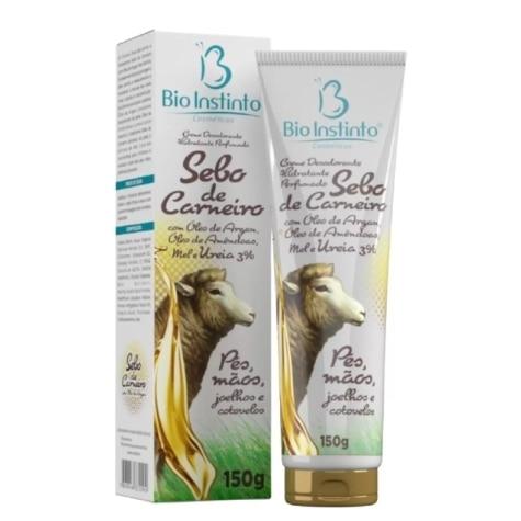 Creme Desodorante Hidratante Perfumado Bio Instinto Sebo de Carneiro com Óleo de Argan 150g - Imagem 1