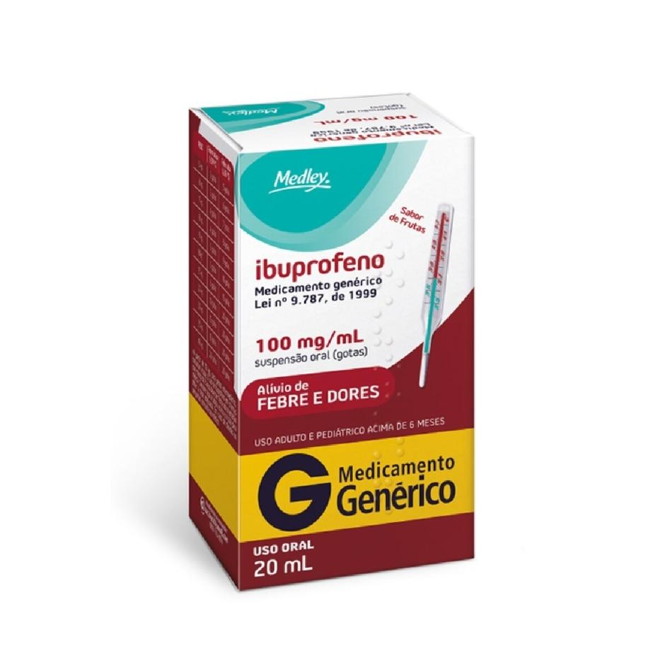 Ibuprofeno Gotas 100mg 20ml Medley Genérico