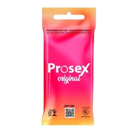 Preservativo Prosex Lubrificado Original 6 Unidades - Imagem 1