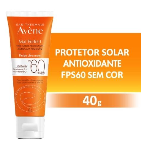 Protetor Solar Facial Avène Mat Perfect FPS60 Incolor 40g - Imagem 1