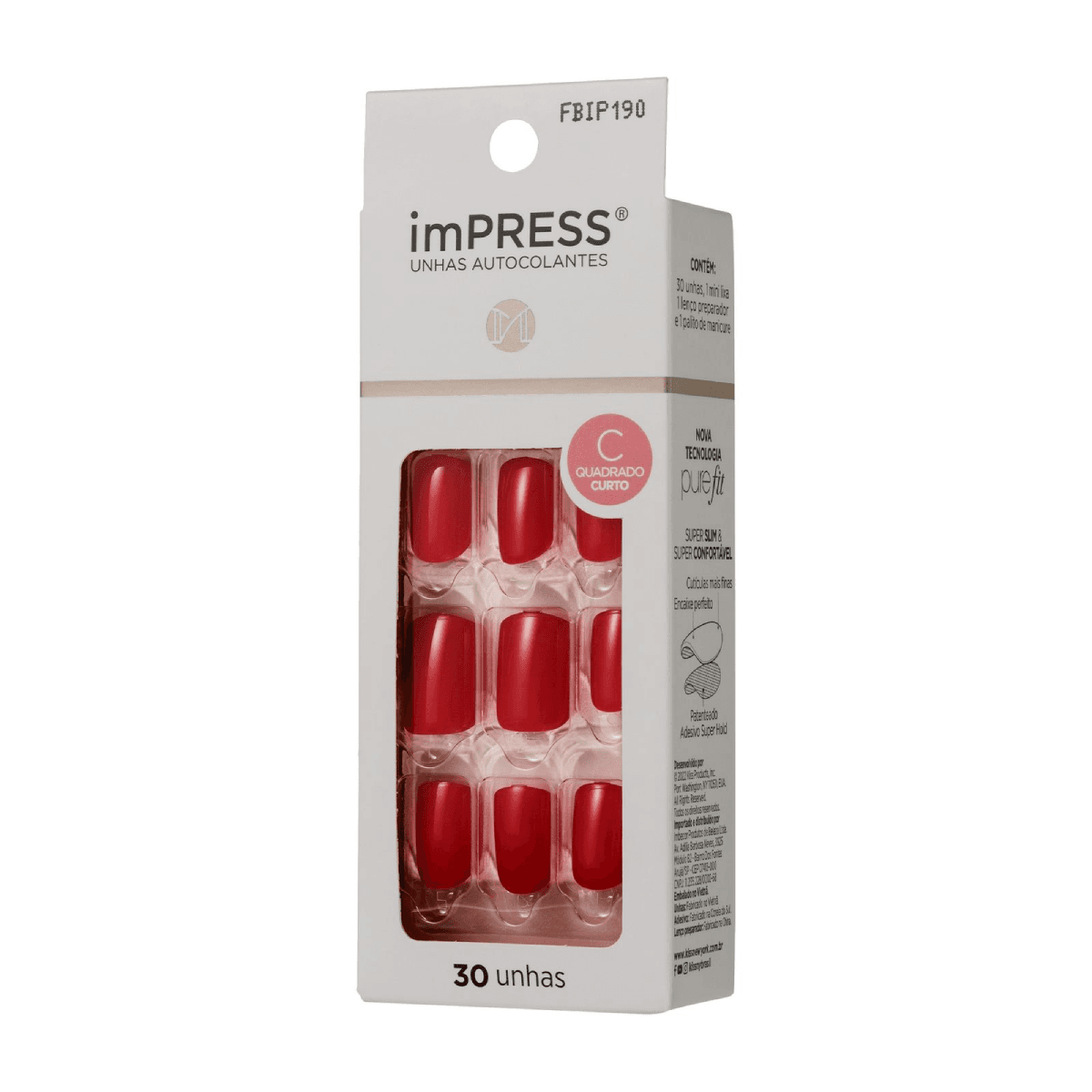 Unhas Postiças Autocolantes Impress Call My Agent Curta 30 Unidades - Imagem 2