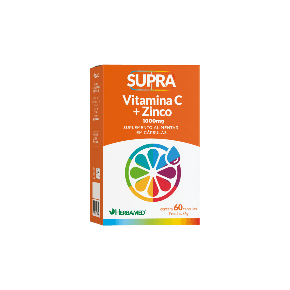 Supra Vitamina C + Zinco Herbamed 60 Cápsulas