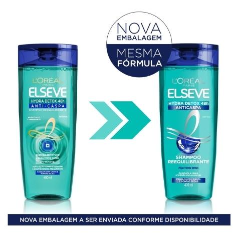 Shampoo Elseve Hydra Detox Anticaspa 400ml - Imagem 2