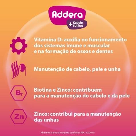 Addera + Cabelo & Unhas 2.000UI Leve 90 Pague 60 Comprimidos Revestidos - Imagem 4