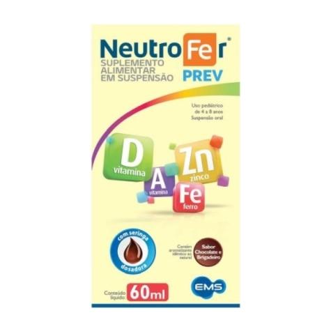 Neutrofer Prev Suspensão Oral Sabor Chocolate e Brigadeiro 60ml - Imagem 1
