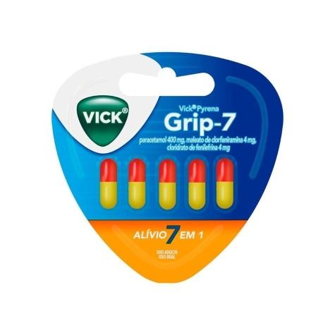 Vick Pyrena Grip-7 5 Cápsulas - Imagem 1