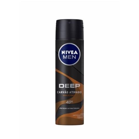 Desodorante Aerossol Nivea Men Deep Amadeirado 72h 150ml - Imagem 1