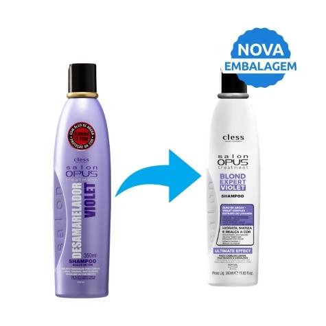Shampoo Salon Opus Blond Expert Violet Cabelos Loiros 350ml - Imagem 2