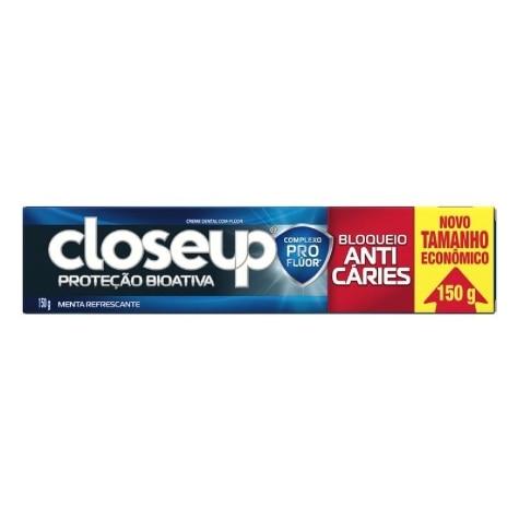 Creme Dental Close Up Proteção Bioativa Bloqueio Anti Cáries Menta Refrescante 150g - Imagem 1