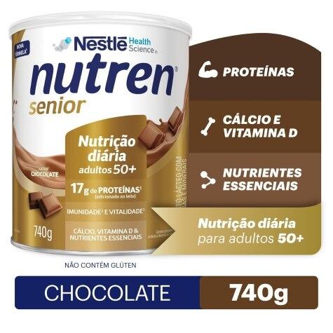 Complemento Alimentar Nutren Senior Sabor Chocolate 740g - Imagem 1