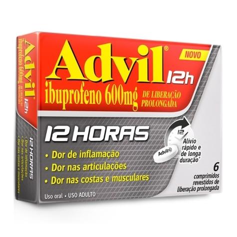 Advil 12 Horas 600mg 6 Comprimidos Revestidos - Imagem 1