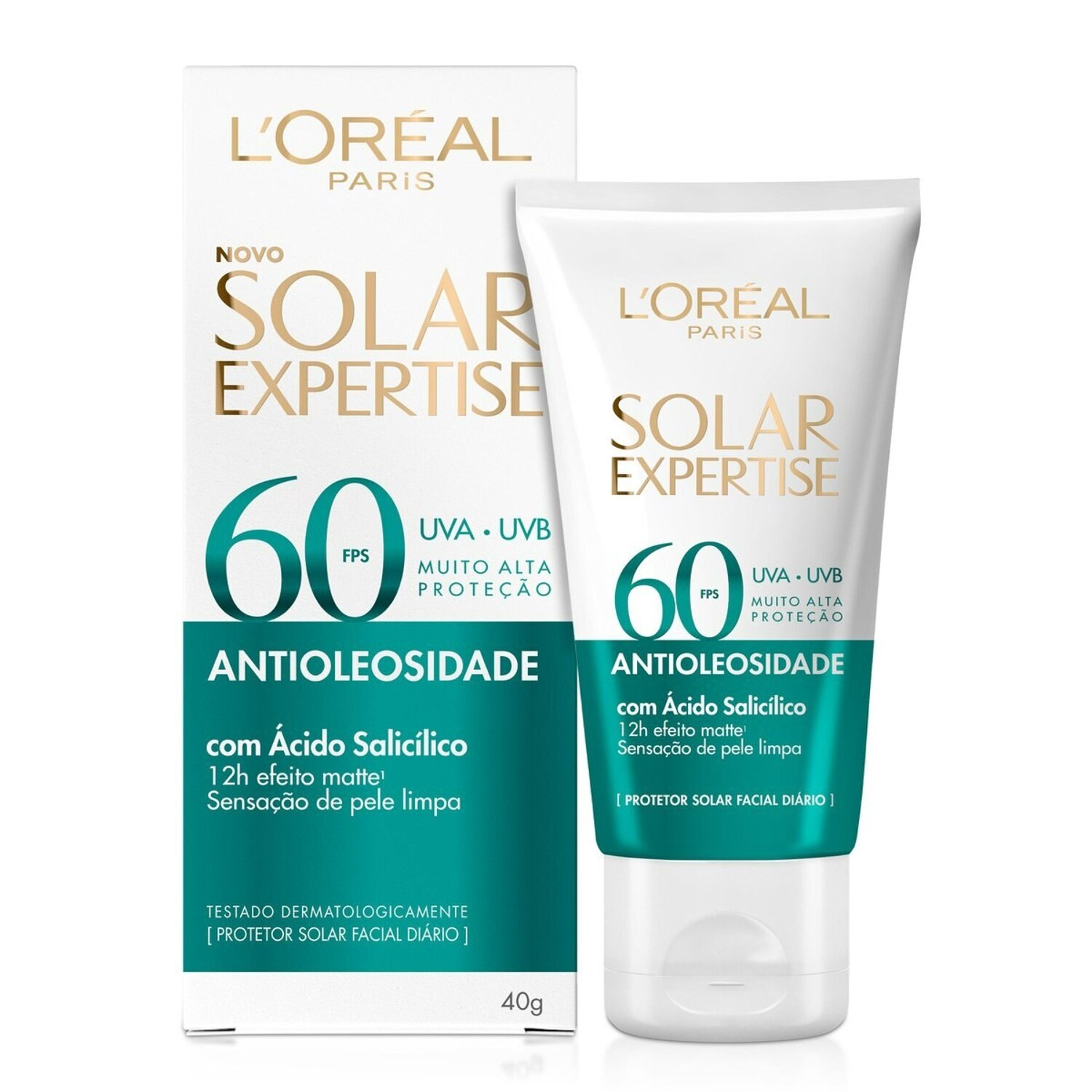 Protetor Solar Facial L'Oreal Expertise Antioleosidade FPS60 40g