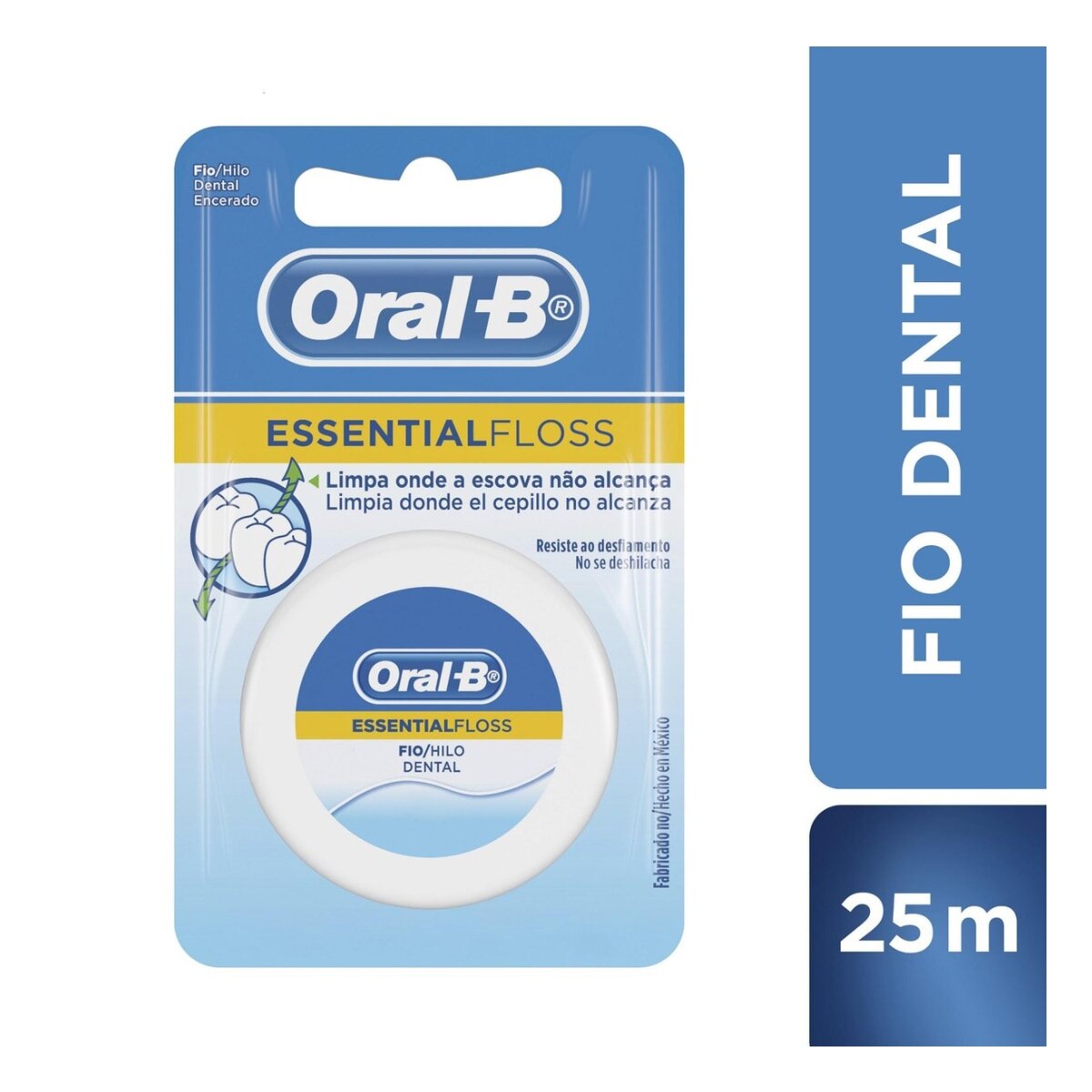 Fio Dental Oral-B Essencial Floss Encerado 25m