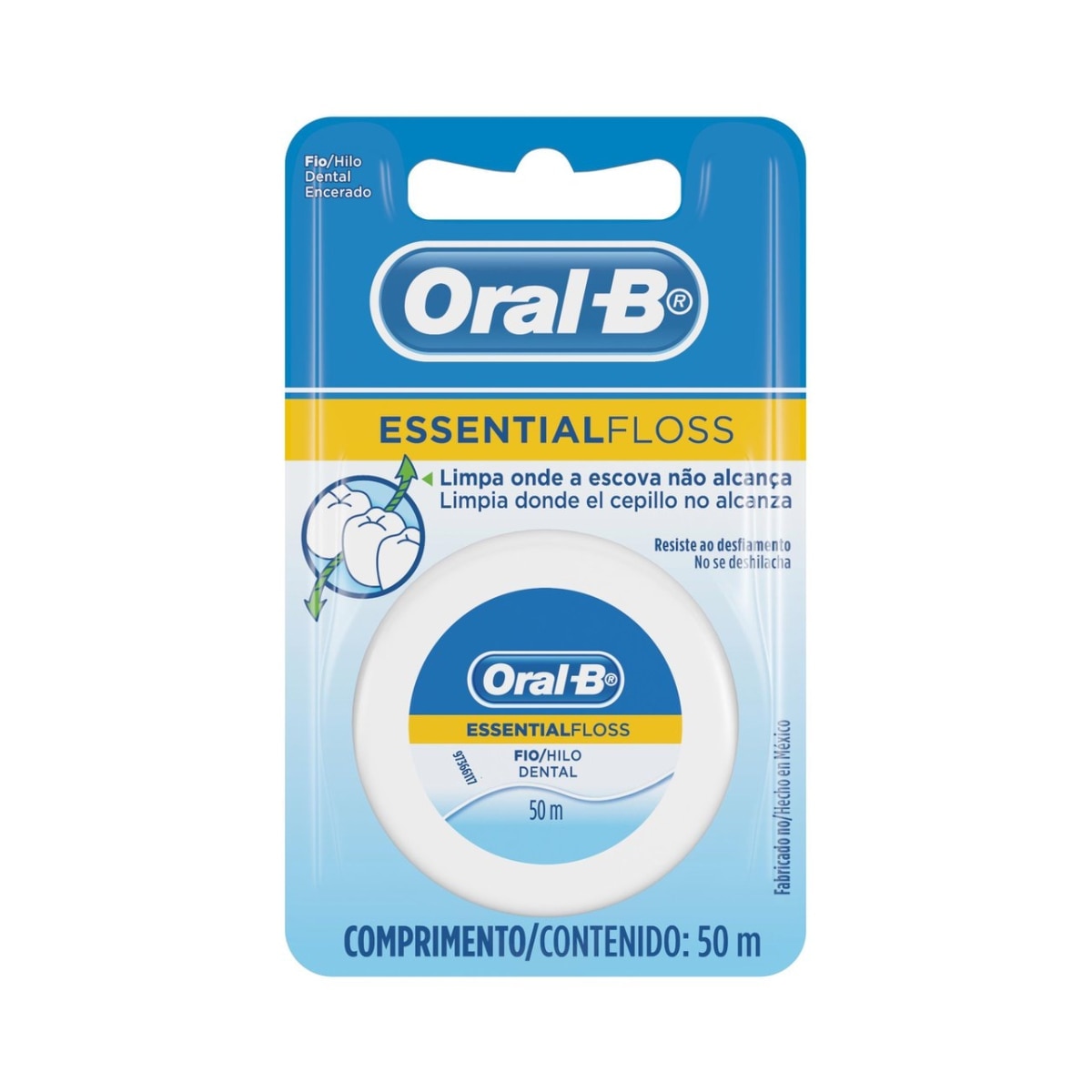 Fio Dental Oral-B Essencial Floss Encerado 50m