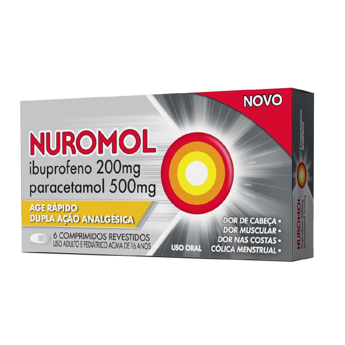 Nuromol 200mg + 500mg 6 Comprimidos Revestidos