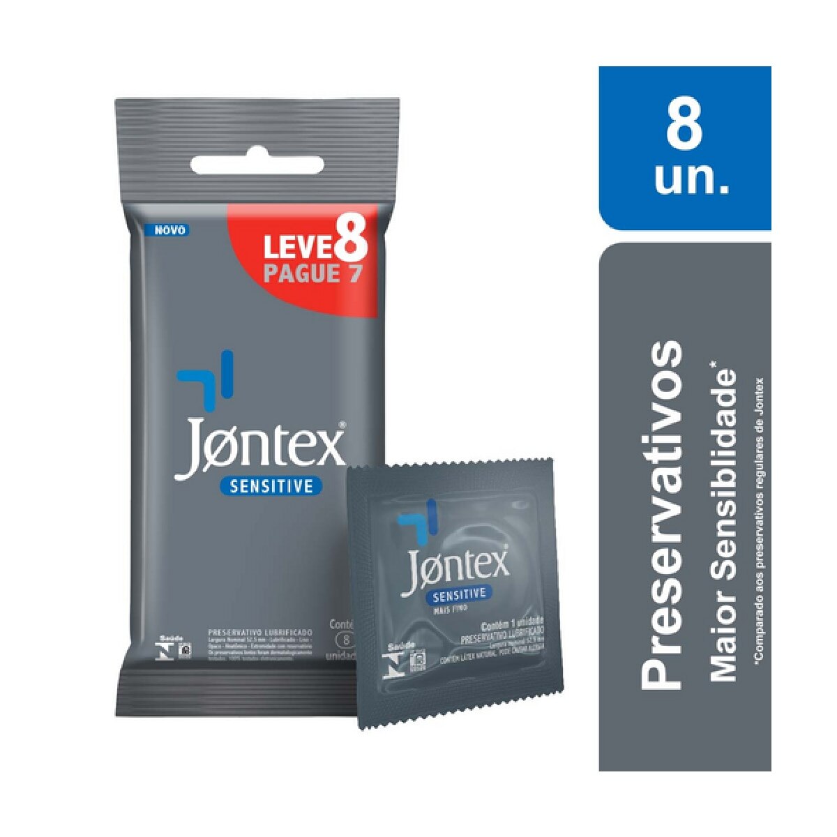 Preservativo Jontex Sensitive Leve 8 Pague 7