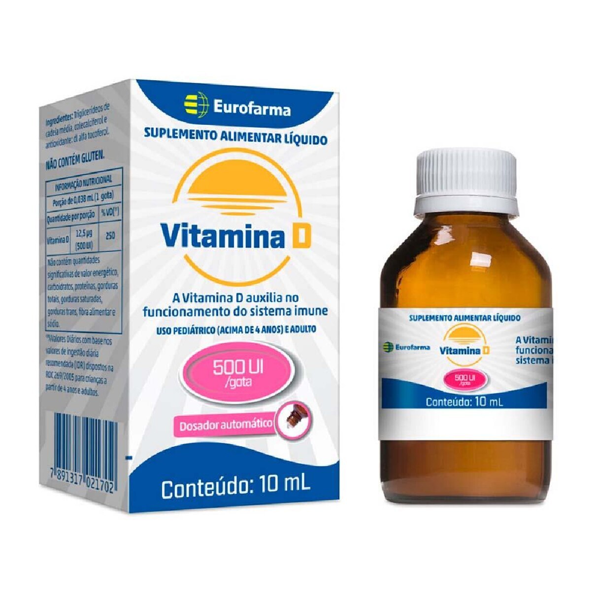 Vitamina D Gotas 500UI Eurofarma 10ml