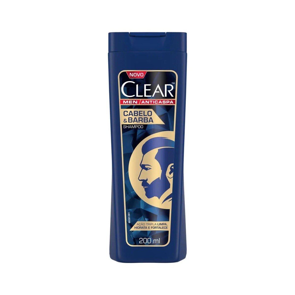 Shampoo Anticaspa Clear Men Cabelo & Barba 200ml