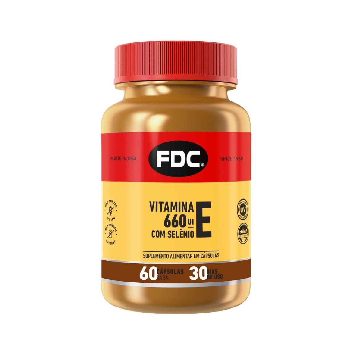 Vitamina E 600UI com Selenio FDC 60 Capsulas