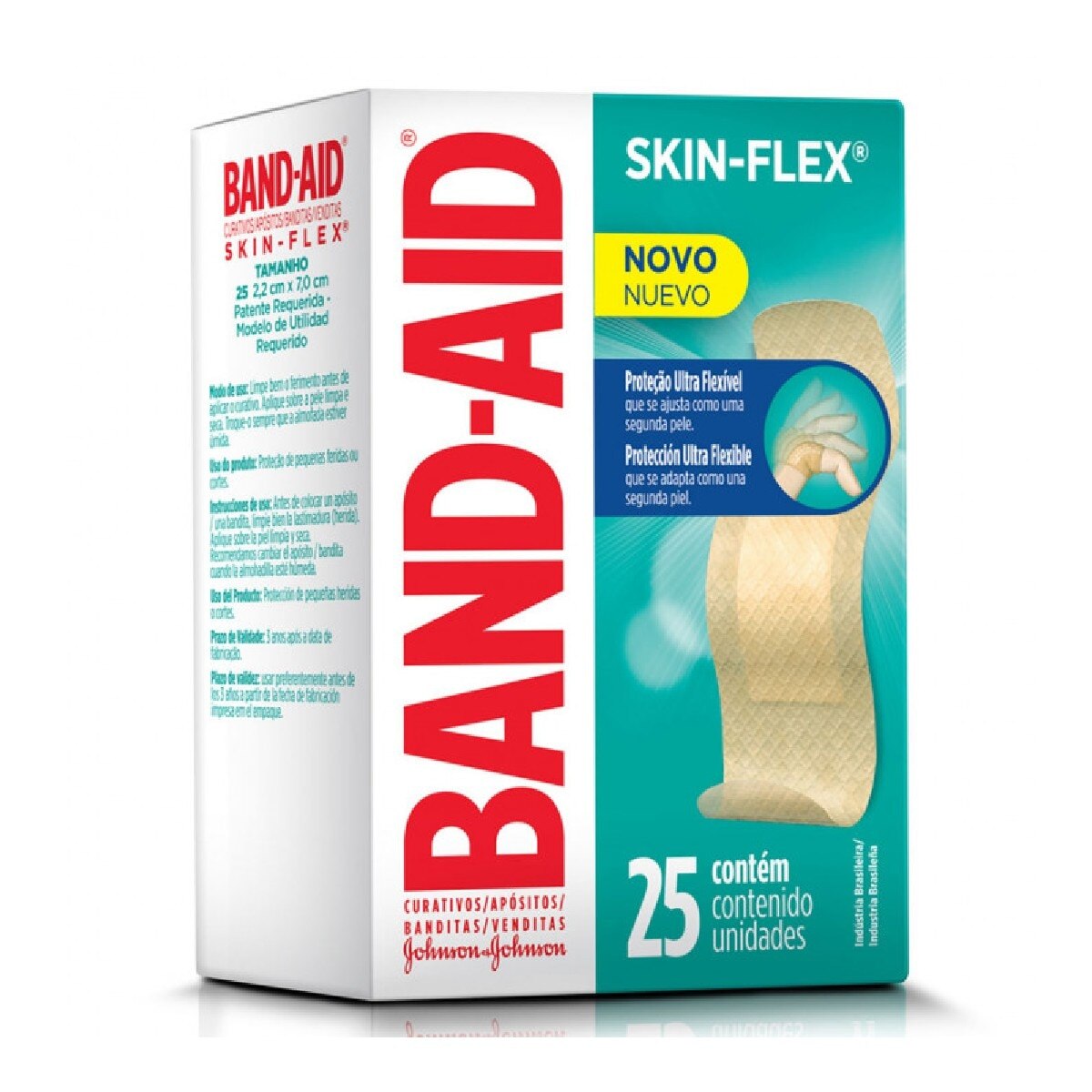 Curativo Band-Aid Skin Flex Protecao Ultra Flexivel 25 Unidades