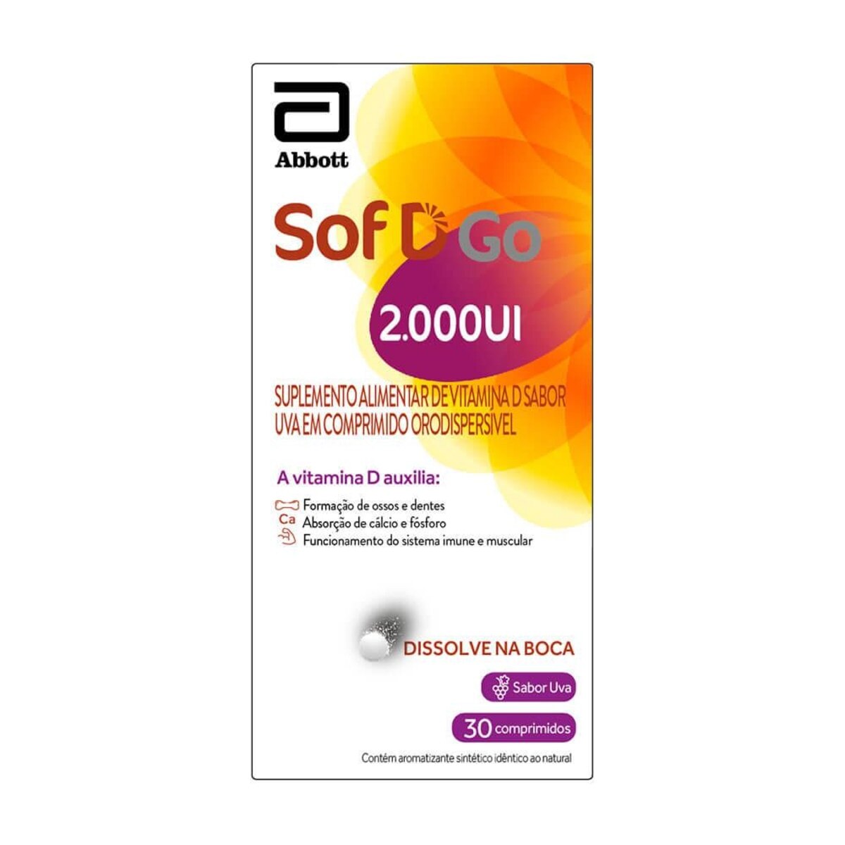 Sof D GO 2.000UI 30 Comprimidos Orodispersiveis