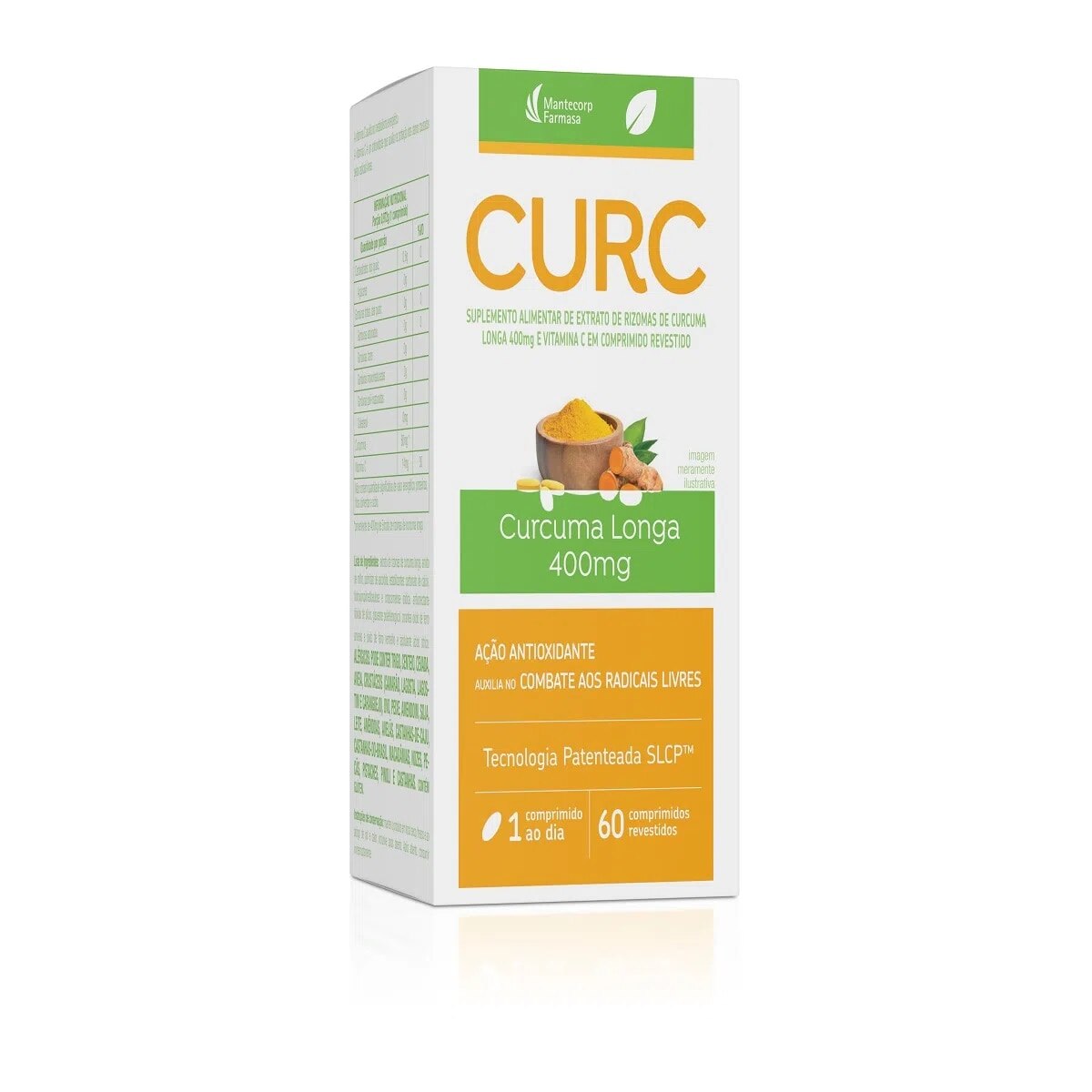 Curc Curcuma Longa 400mg 60 Comprimidos Revestidos