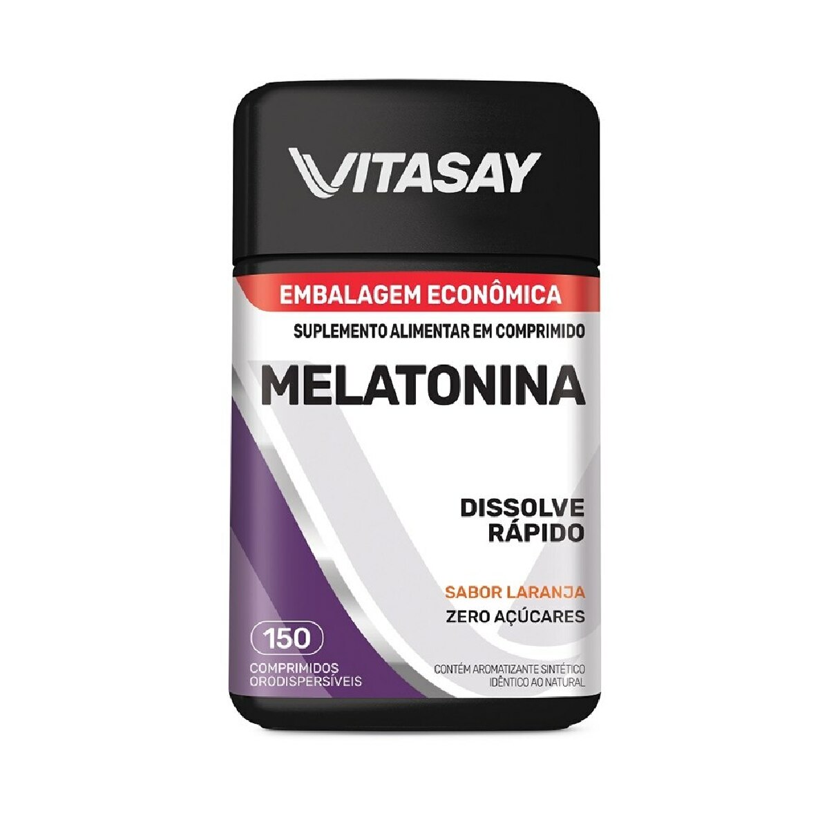 Melatonina Vitasay Sabor Laranja 150 Comprimidos Orodispersiveis