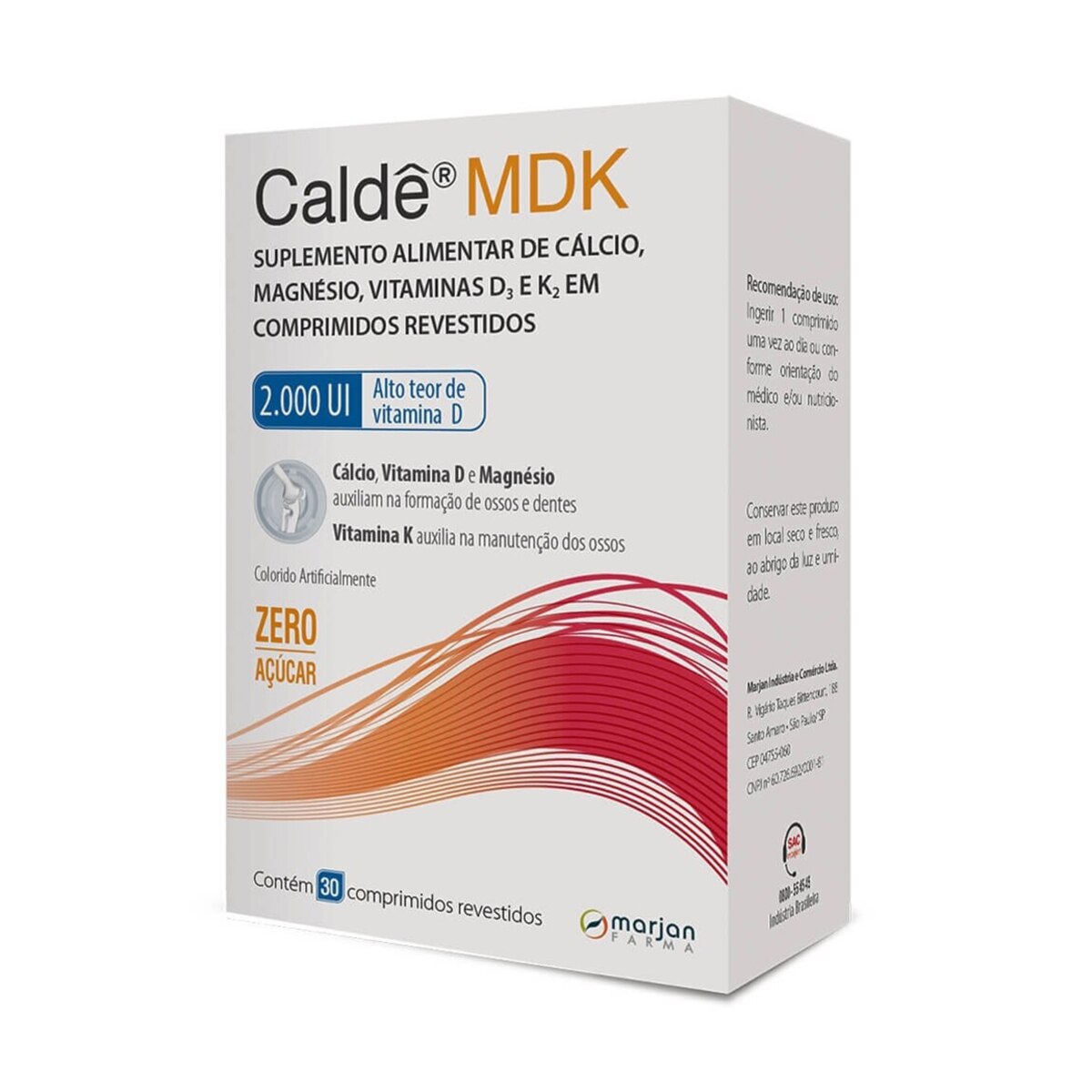 Calde MDK 2.000UI 30 Comprimidos Revestidos