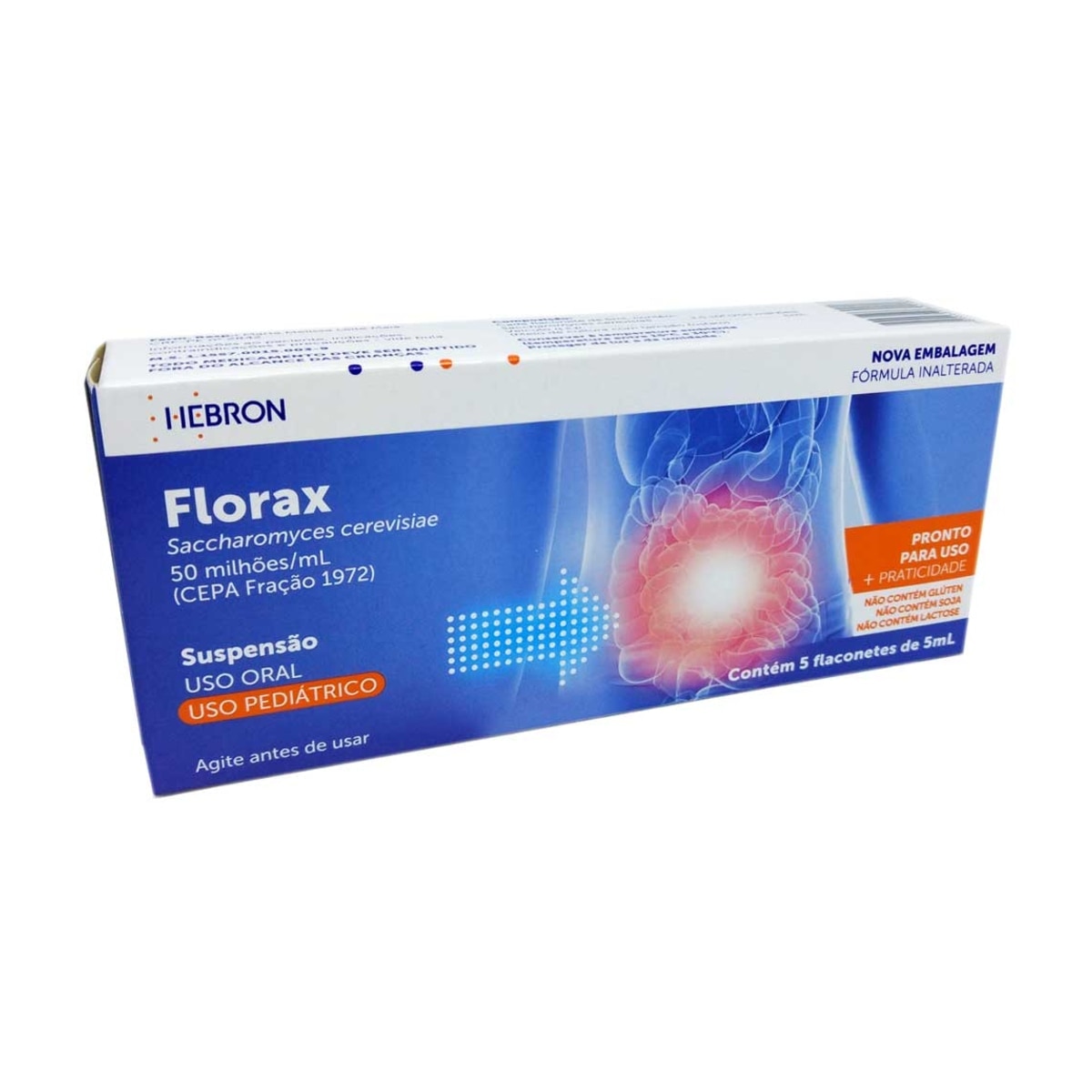 Florax Pediatrico 50MI Suspensao Oral 5 Flaconetes 5ml