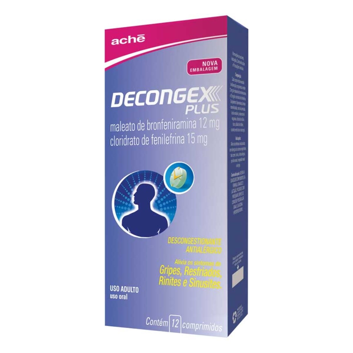 Decongex Plus 12mg + 15mg 12 Comprimidos Revestidos