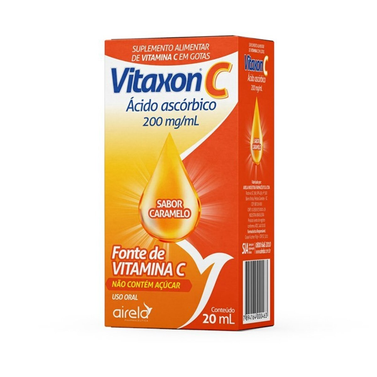 Vitaxon C Gotas 200mg Sabor Caramelo 20ml