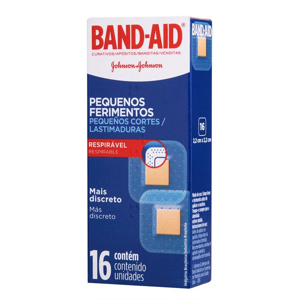 Curativo Band-Aid Pequenos Ferimentos 16 Unidades