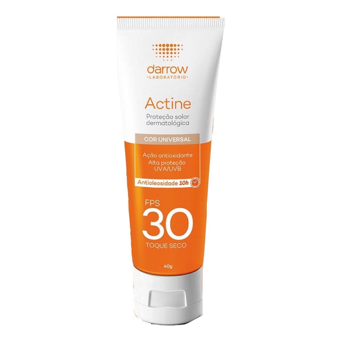 Protetor Solar Facial Actine Toque Seco FPS30 com Cor 40g