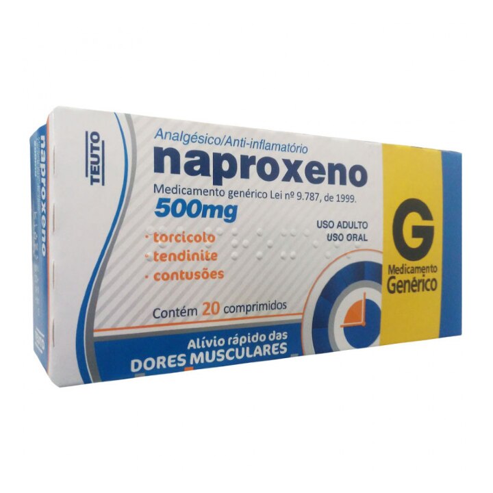 Naproxeno 500mg 20 Comprimidos Teuto Generico
