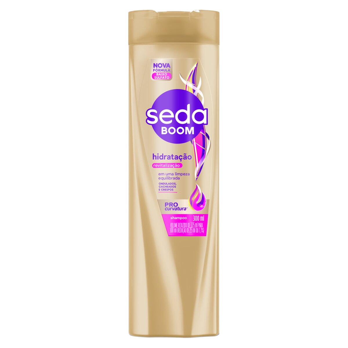 Shampoo Seda Boom Pro Curvatura Hidratacao Revitalizacao 300ml