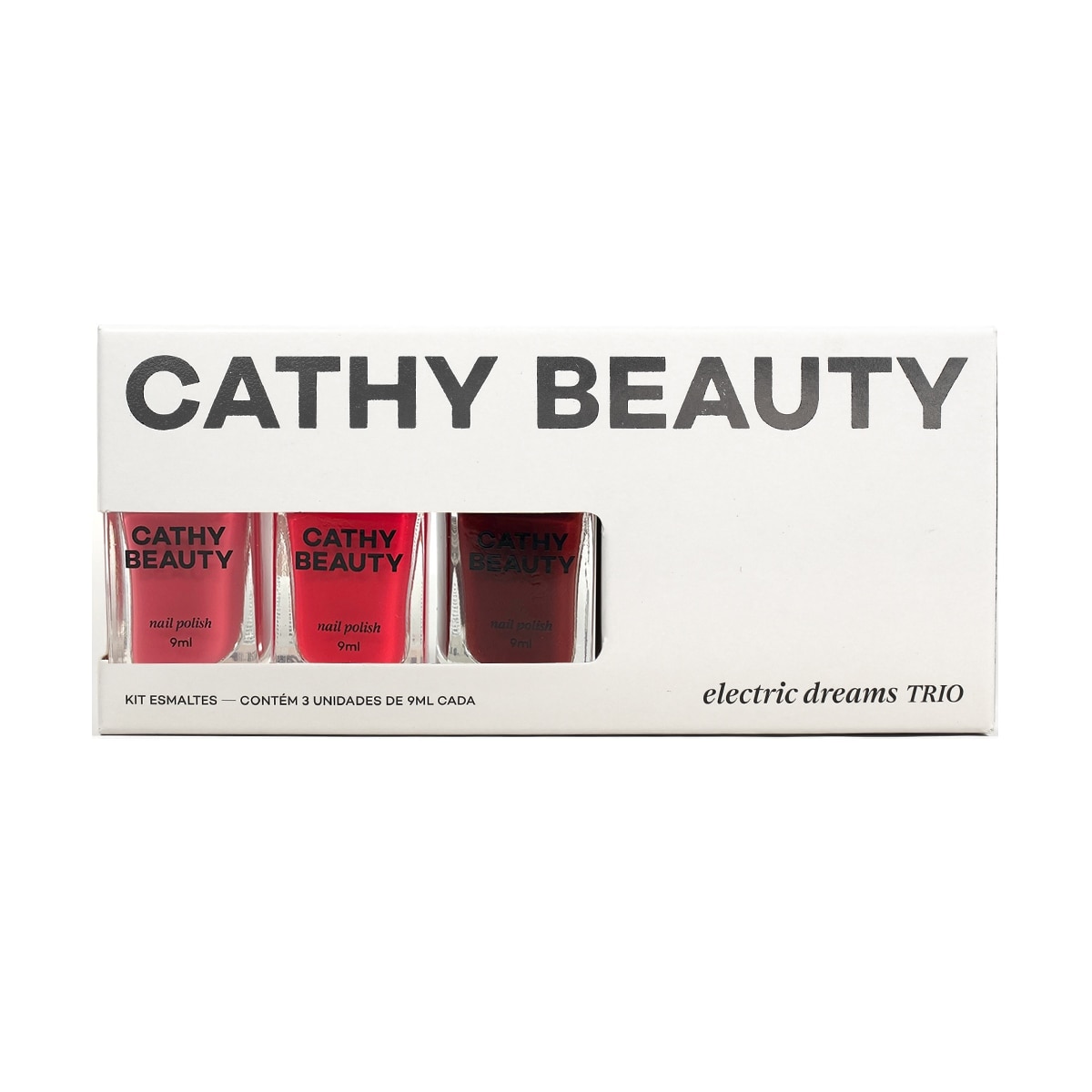 Kit de Esmalte Cathy Beauty Electric Dreams 3 Unidade de 9ml