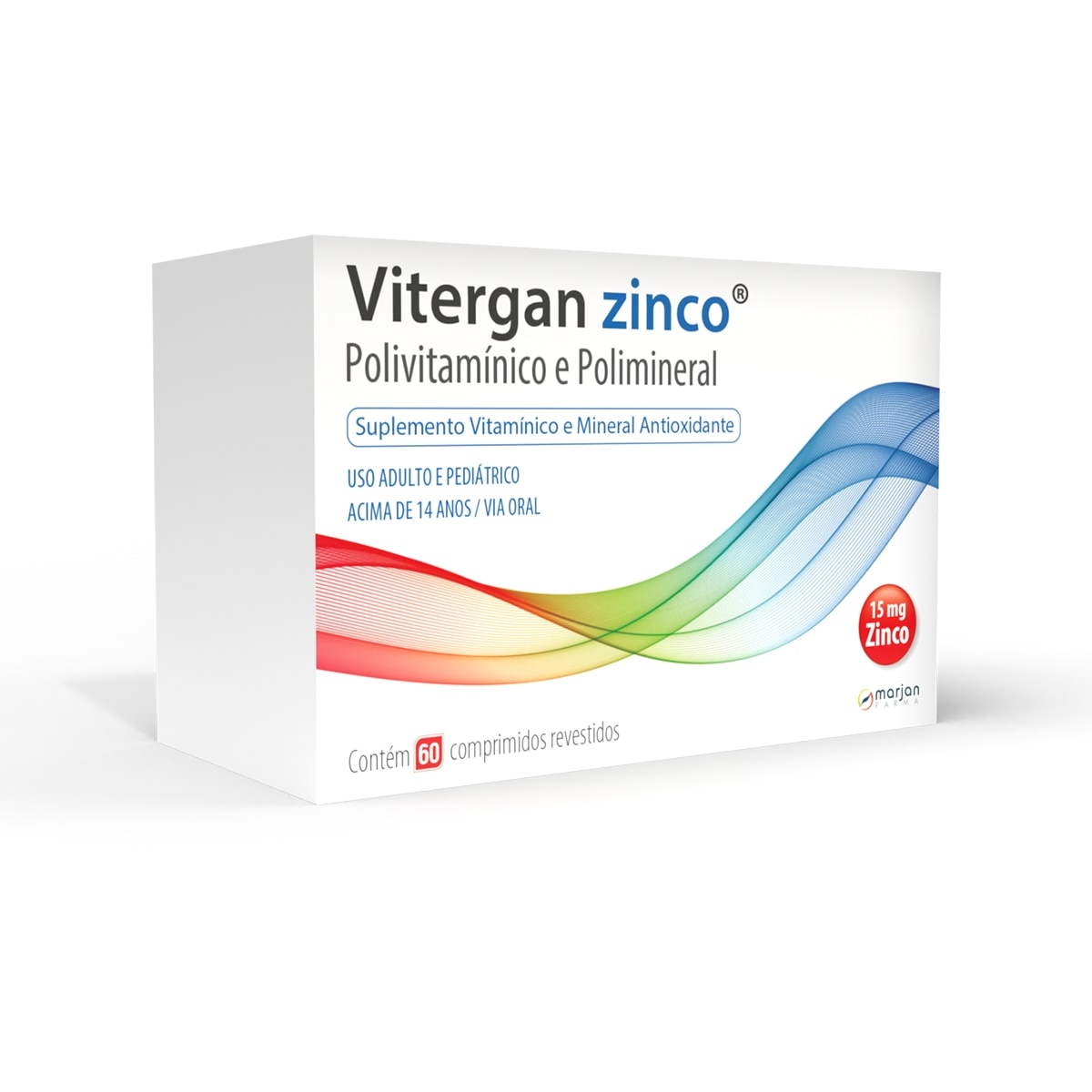 Vitergan Zinco 60 Comprimidos Revestidos