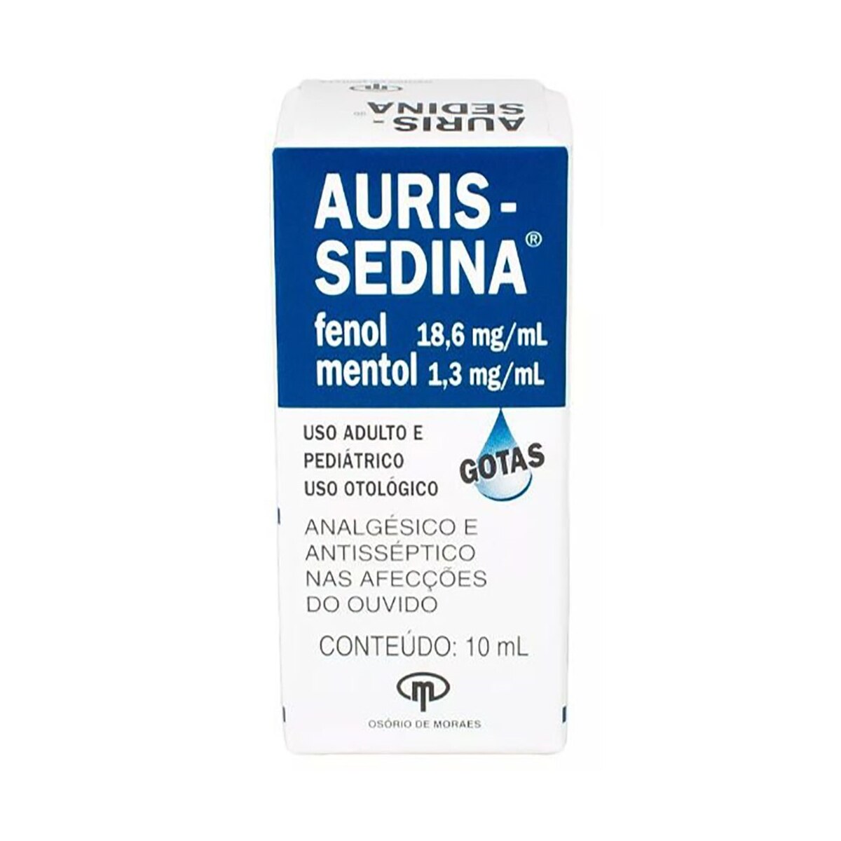 Auris-Sedina 18,6mg + 1,30mg Solucao Otologica 10ml
